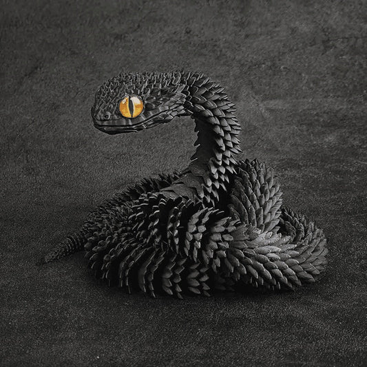 1pc 3D Printed Snake-Shaped Ornament with Full Articulation for Scenery Desktop Decoration, Handicrafts - Perfect Gift for Halloween, Christmas, New Year Tudoushop