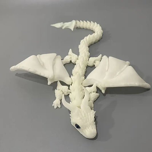 1pc 3D Printed Flexible Wing Dragon Statue, Mixed Color, Plastic, with Desktop Decoration, for Teenager and Adult 14+ Birthday Gift Tudoushop