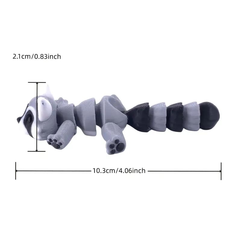 Adorable 3D Printed Raccoon Trash Can Decoration - Articulated, Lifelike Gray and White Raccoon in Dark Gray Bin, Perfect for Indoor/Outdoor Display, No Power Needed, Ideal for Halloween, Christmas, Easter, Thanksgiving Tudoushop